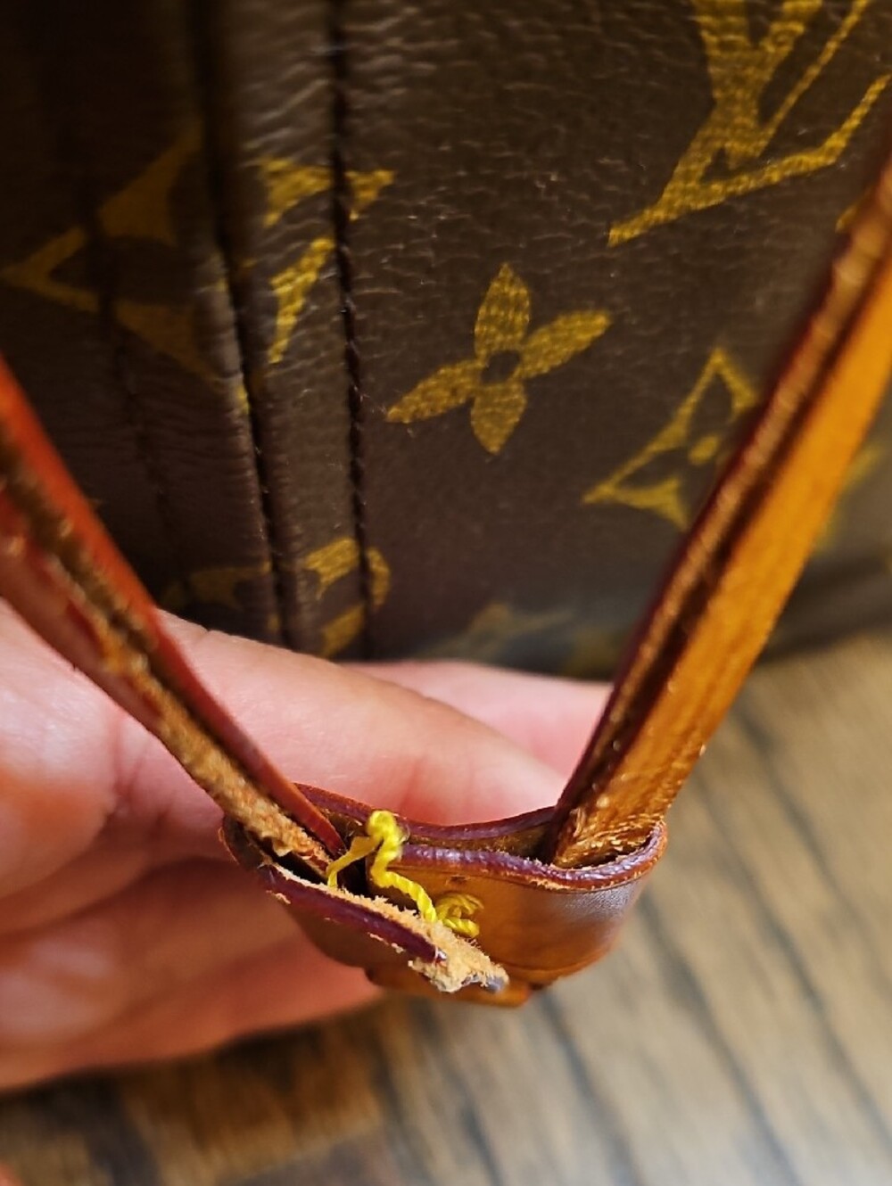 Monogram Canvas Tote w/ Vachetta Trim in Brown & Tan Selling "As Is" Make Offer - Picture 14 of 17